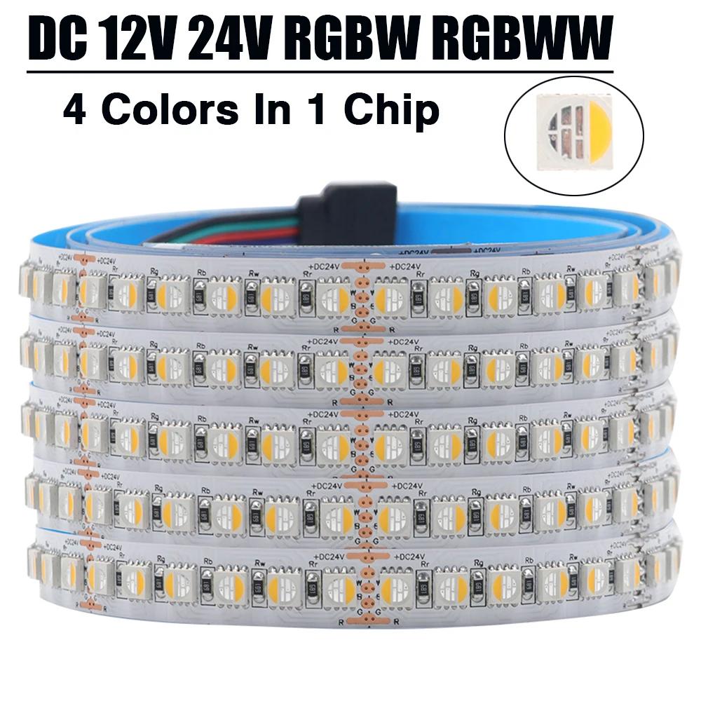 RGBW RGBWW LED Ʈ,     Ʈ, DC 12V 24V, 4  , 1 Ĩ SMD 5050, M  60 108 120 LED